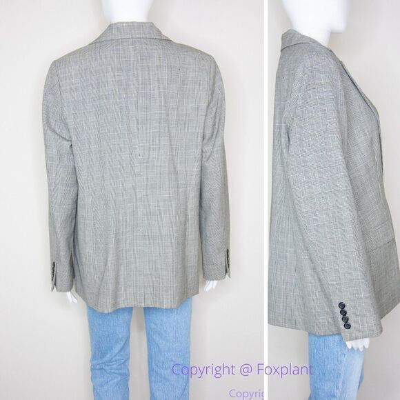 Pendleton women's 100% wool plaid windowpane blazer, size 14 - Picture 2 of 16